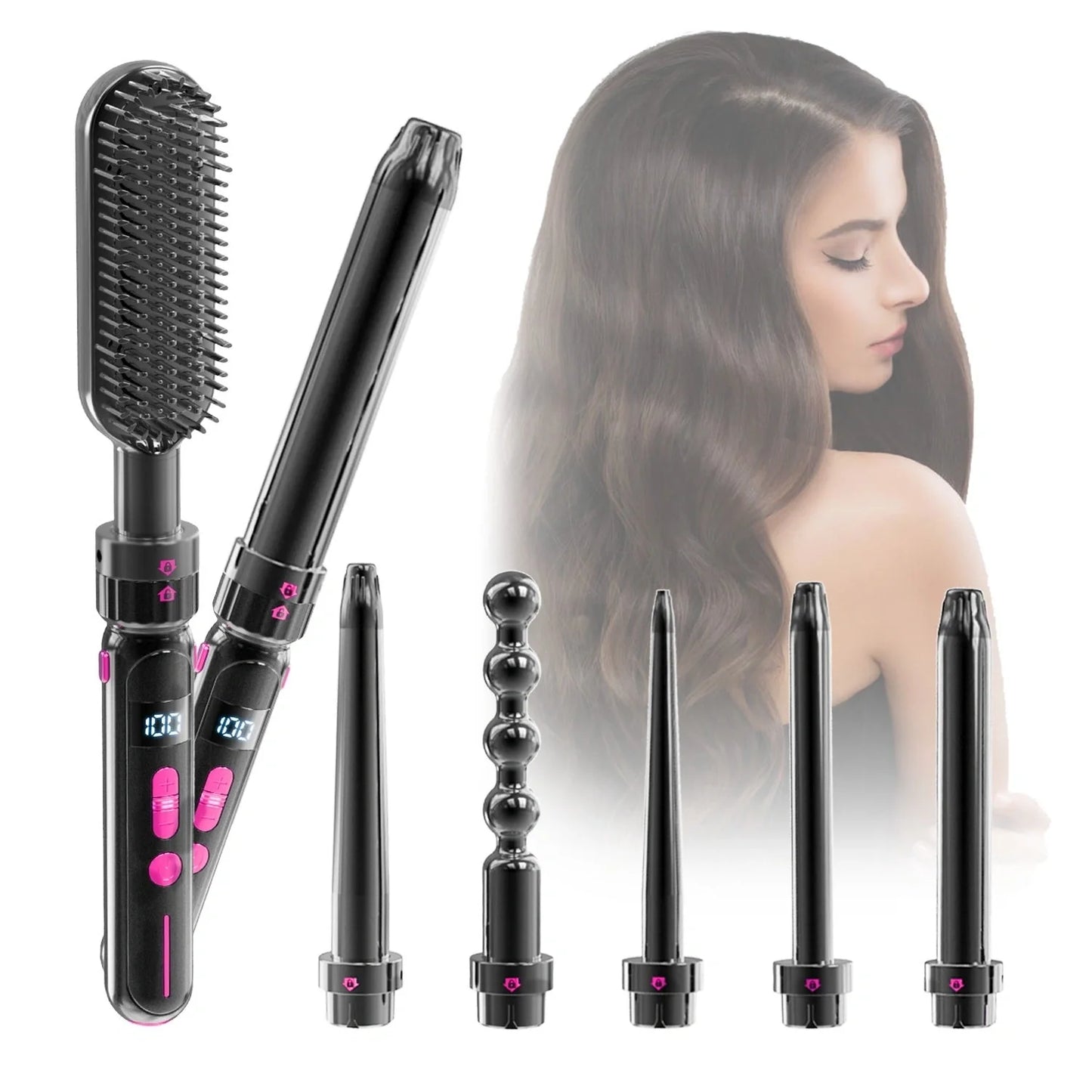 Curly Hair Straightener with dual-function design, ceramic heating element, and anti-scald protection for safe and versatile hair styling