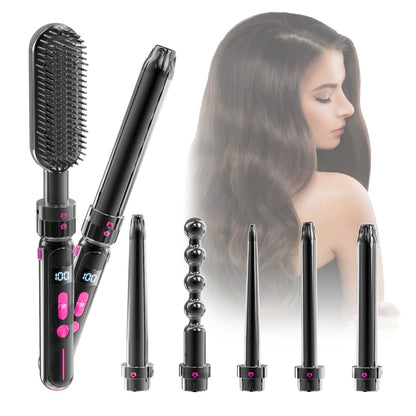 Curly Hair Straightener with dual-function design, ceramic heating element, and anti-scald protection for safe and versatile hair styling