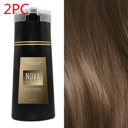 Natural 3-in-1 Hair Dye Shampoo for fast, lasting color and hair care