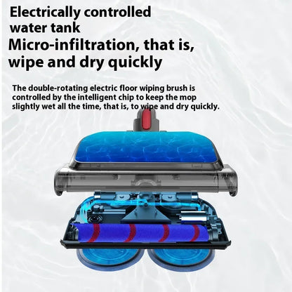Electric mop head vacuum cleaner floor brush, 50W 220V, three-in-one dust collection washing waxing