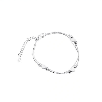 Korean Fashion Heart Bracelet with double-layered light beads in heart shape