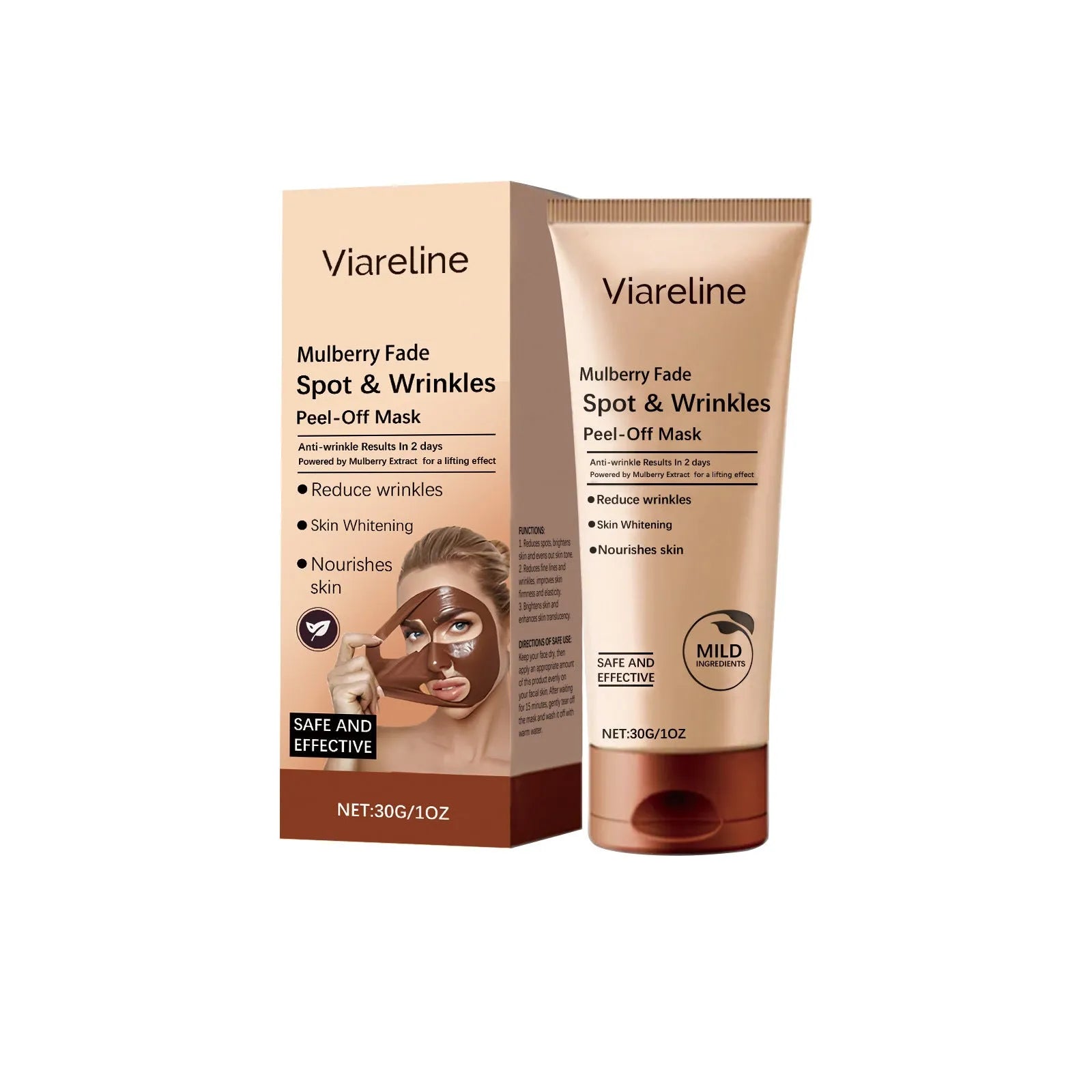 30g facial sheet mask for wrinkle reduction and skin brightening