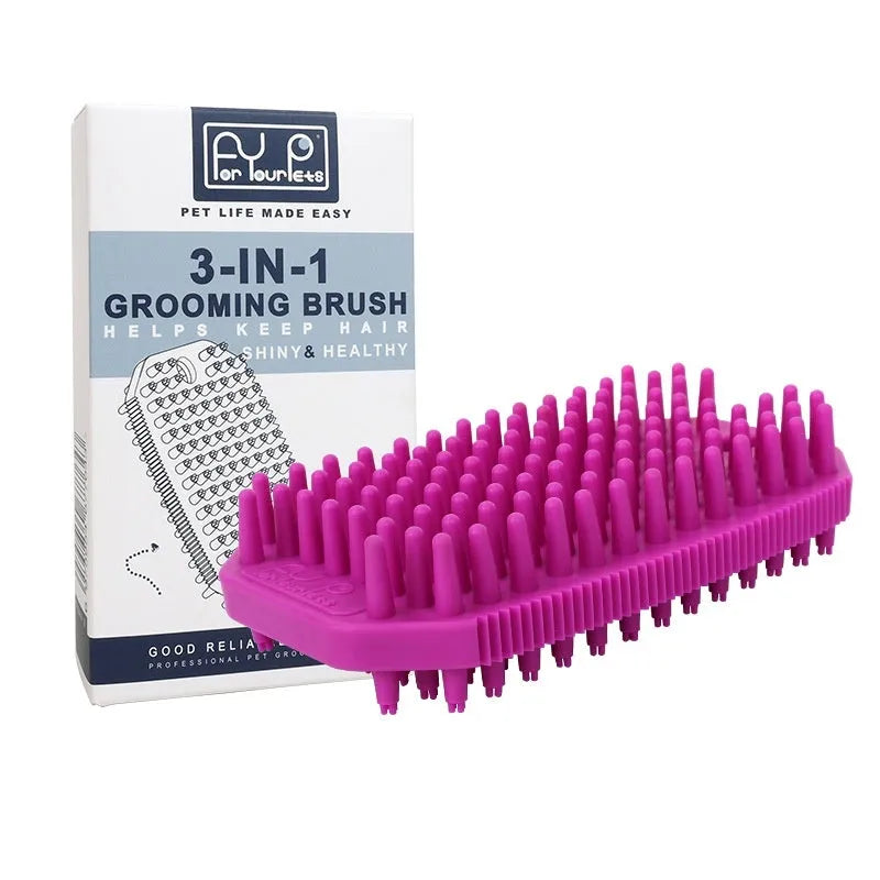 Pet bath massage comb for dogs, TPR, 7x2.9x12.1cm, wet and dry hair removal brush