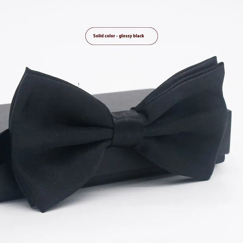 Men's adjustable flat-head bow tie in 12x6cm dimensions, offering a self-tie option for a personalised fit across 50+ colour choices from classic to contemporary shades