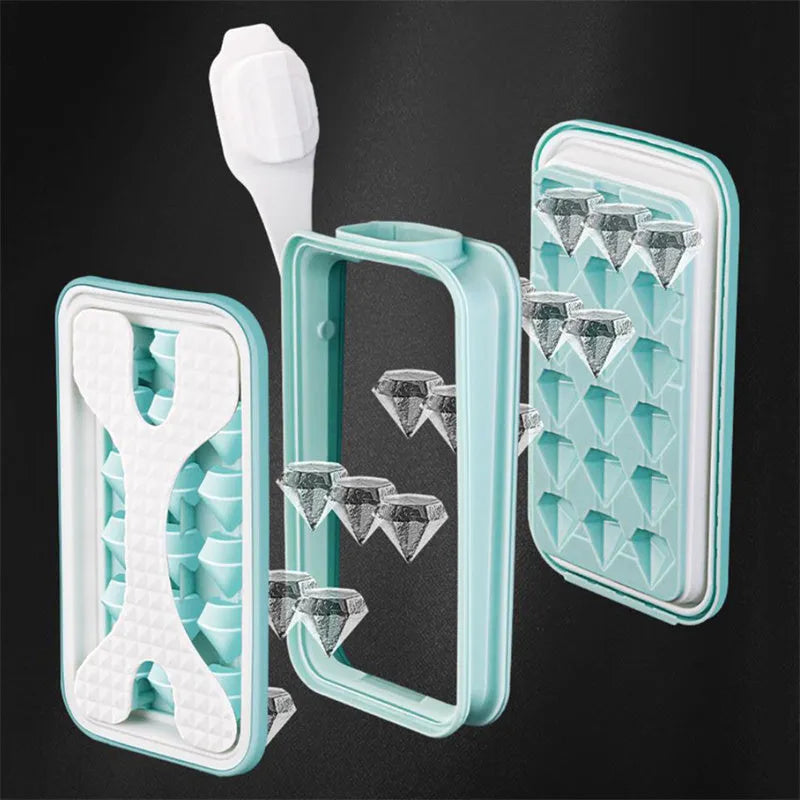 Light grey silicone ice ball mould and water bottle with modern minimalist design