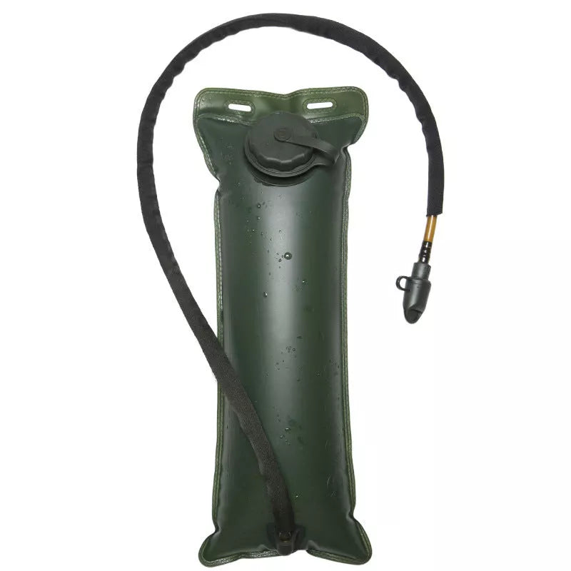 Portable TPU Water Bag in Army Green with plug-and-play hydration system