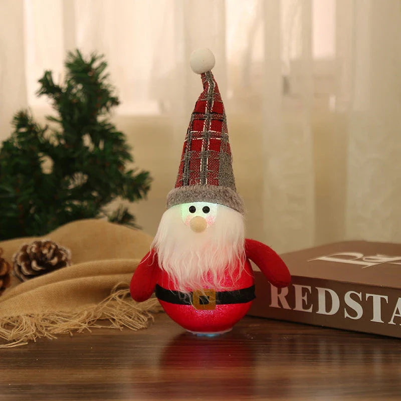 LED Christmas decorations with Santa Claus, snowman, and reindeer designs