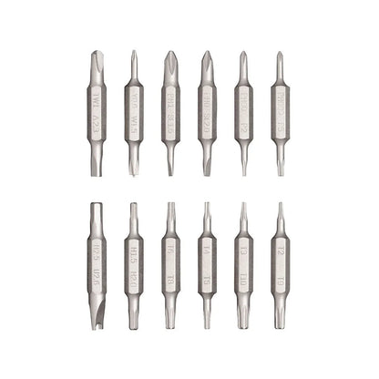 24-in-1 precision repair screwdriver set with magnetic bit storage in aluminium alloy body