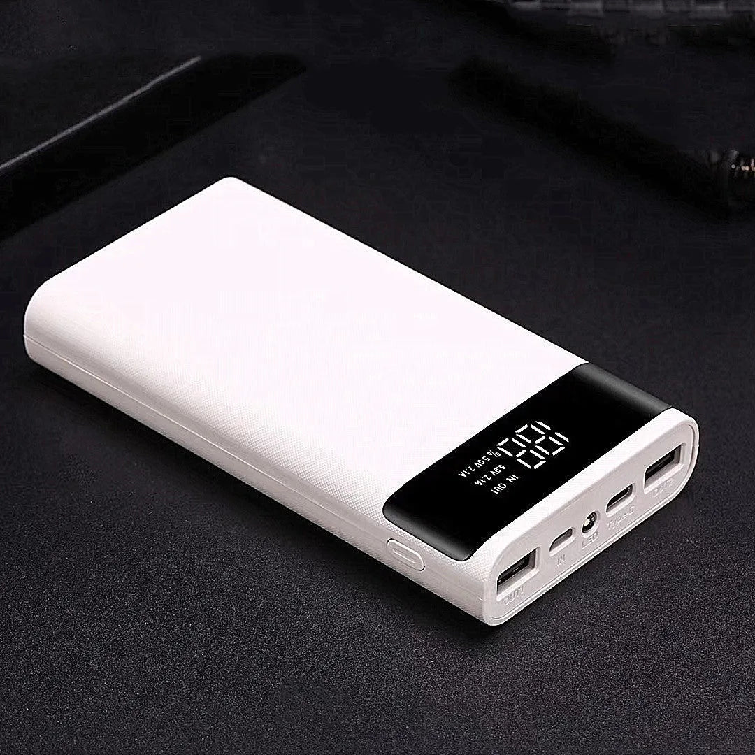 DIY digital display power bank kit with plastic shell and circuit board for 18650 lithium-ion batteries