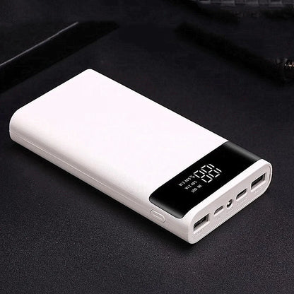 DIY digital display power bank kit with plastic shell and circuit board for 18650 lithium-ion batteries