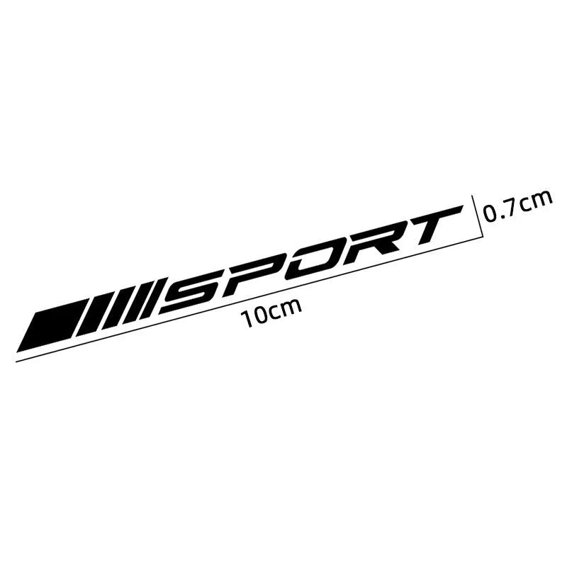 PET car rim stickers with hollow sports pattern in red, black, and white for alloy wheel decoration