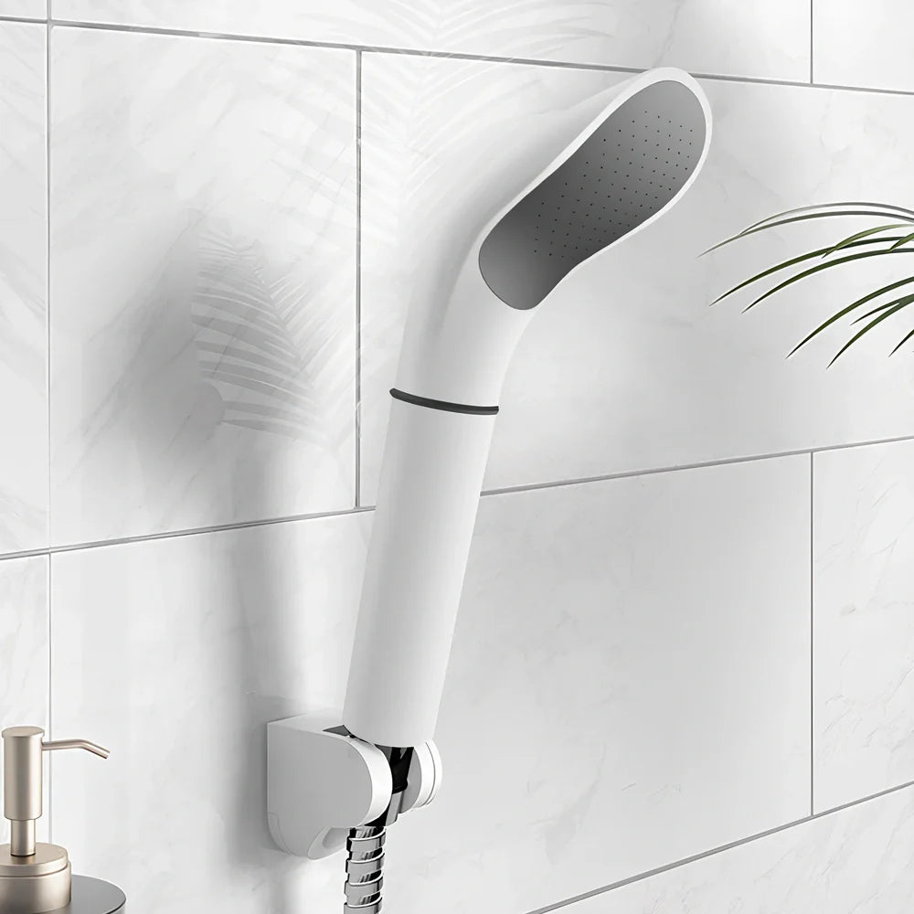 Water saving filter shower head with 1.5m stainless hose in black or white filter models