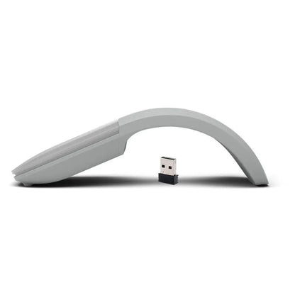 Black folding touch wireless mouse shown in open position with Bluetooth 4.0 logo