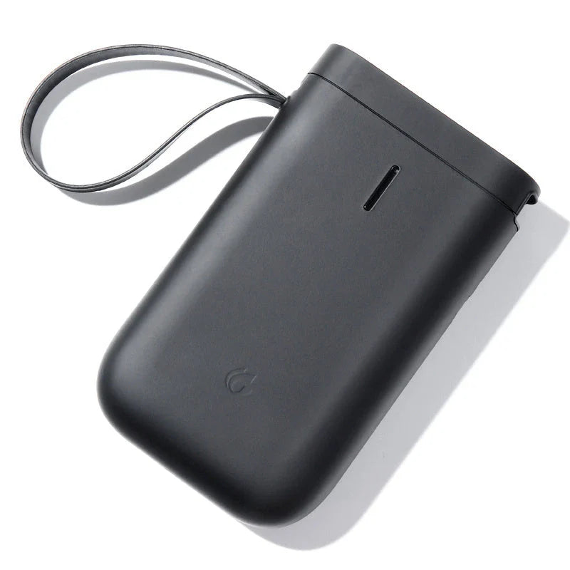 Compact, Bluetooth-enabled thermal label printer with high-resolution output and versatile label compatibility for home and office use