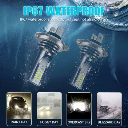 12 SMD LED car fog light bulb with aluminium housing for H7 9005 9006 H11 replacement