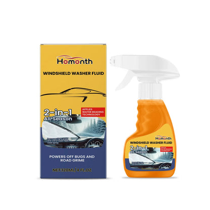 120ml windshield cleaning agent bottle, 9.2x15.5cm, car glass decontamination liquid with orange extract