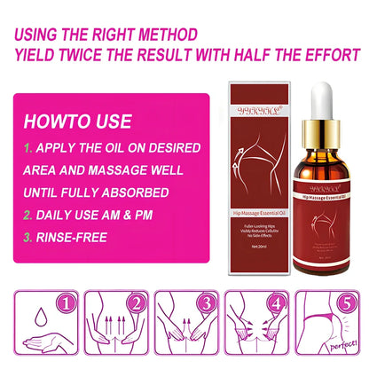 20ml sculpting butt lifting cream massage oil bottle with grapeseed oil for moisturising