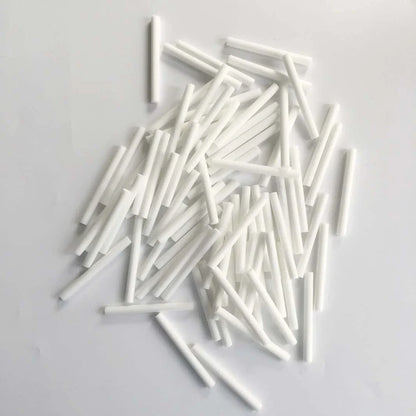 Grey mini USB humidifier measuring 73x73x132mm with water tank and seven-colour light display