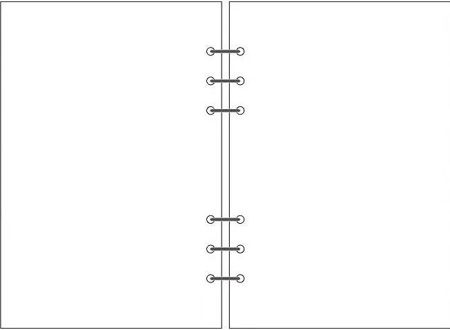 6-hole loose-leaf notebook refill, A5 Daolin paper, 40 sheets, blank dot matrix lined square pages