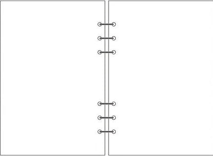 6-hole loose-leaf notebook refill, A5 Daolin paper, 40 sheets, blank dot matrix lined square pages