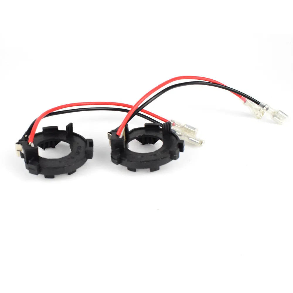 Black H7 LED headlight adapter holder for Volkswagen Golf Jetta conversion