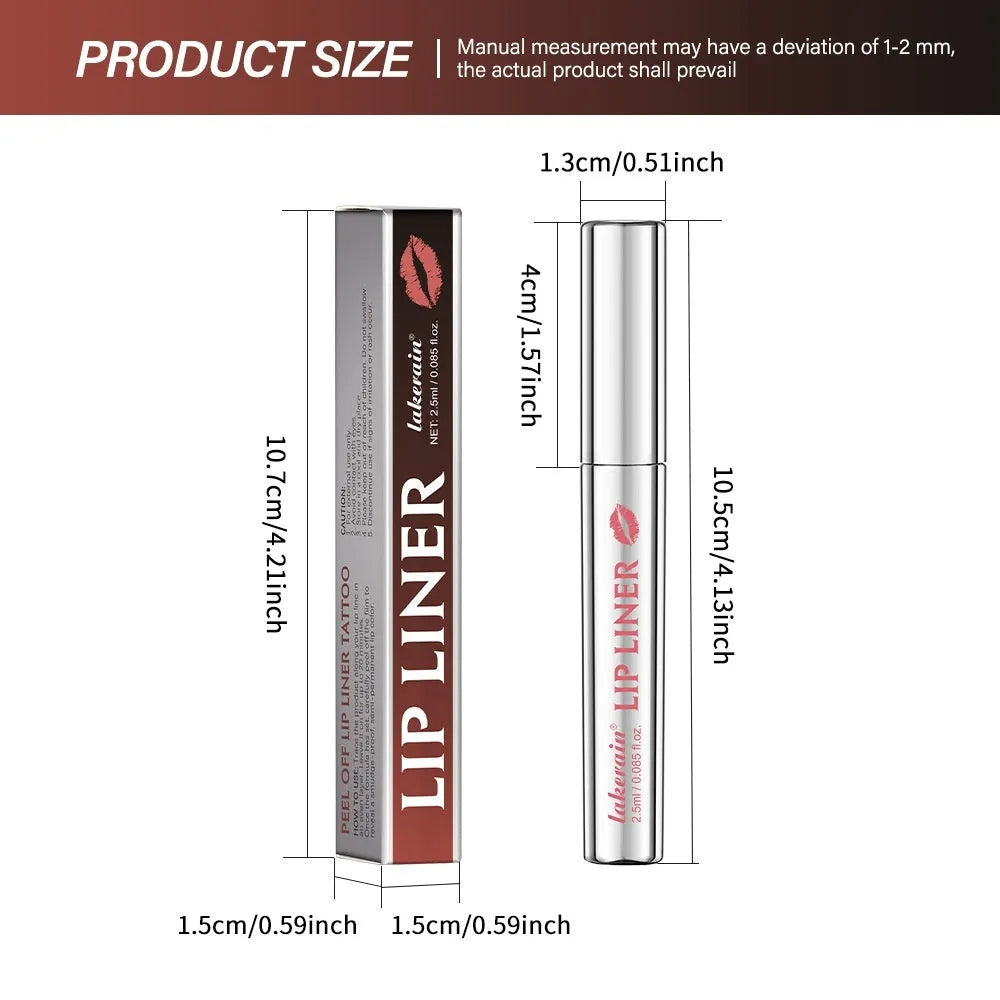 Matte finish pointed toe lip liner with precision tip in four colour options