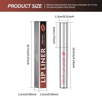 Matte finish pointed toe lip liner with precision tip in four colour options