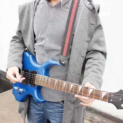 Adjustable woven crossbody strap for guitar bass ukulele in five colour options