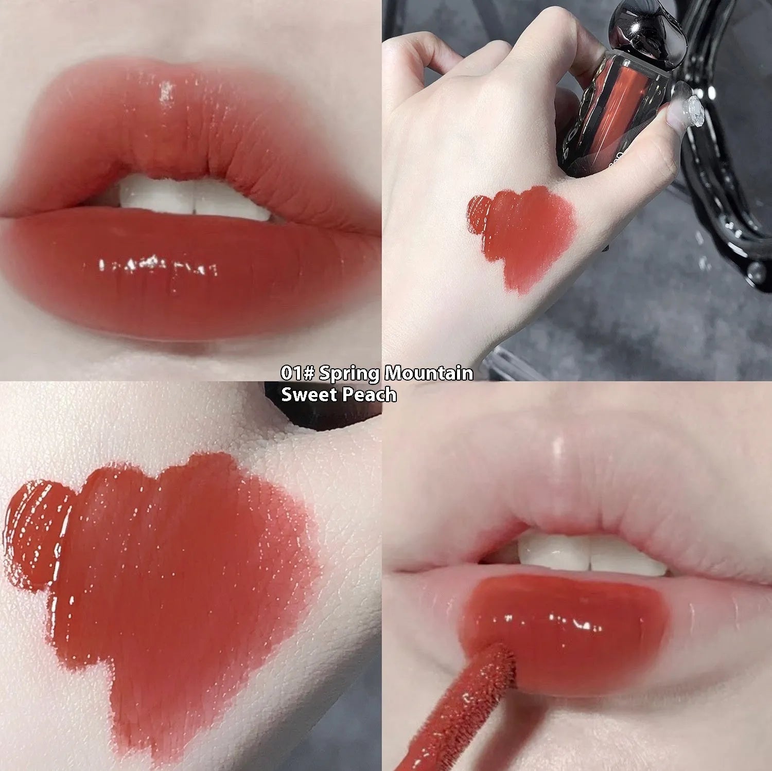 Glacier Lava Lip Lacquer mirror-finish lip gloss in colour options 01 to 07