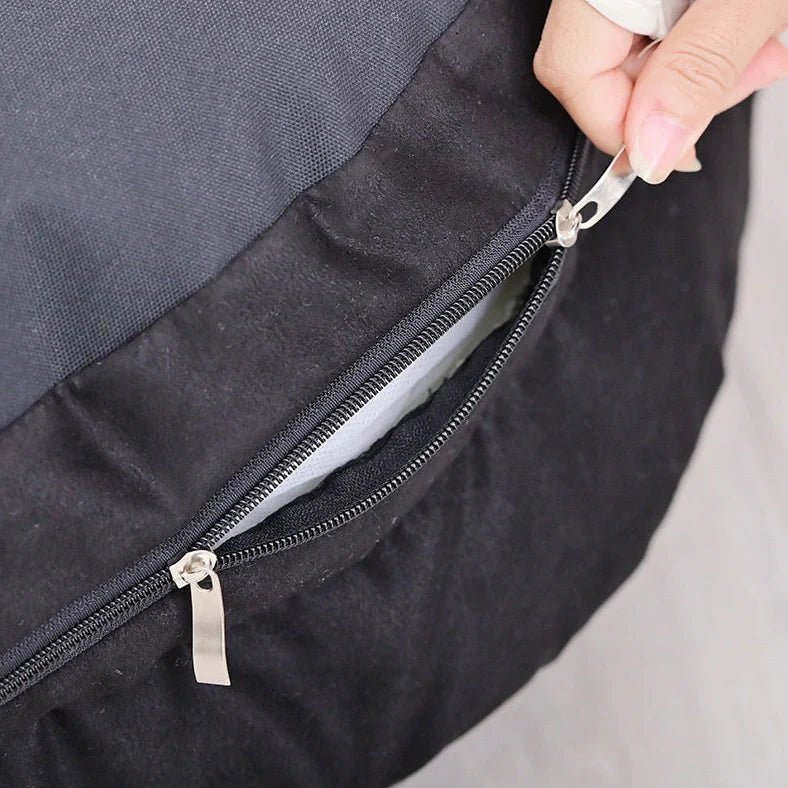 Removable cloth cover pet kennel in brown colour showing washable design for dogs