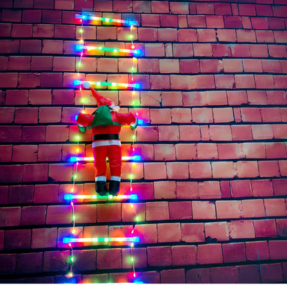 LED ladder light Christmas decoration with 3-metre display in warm light or colourful options