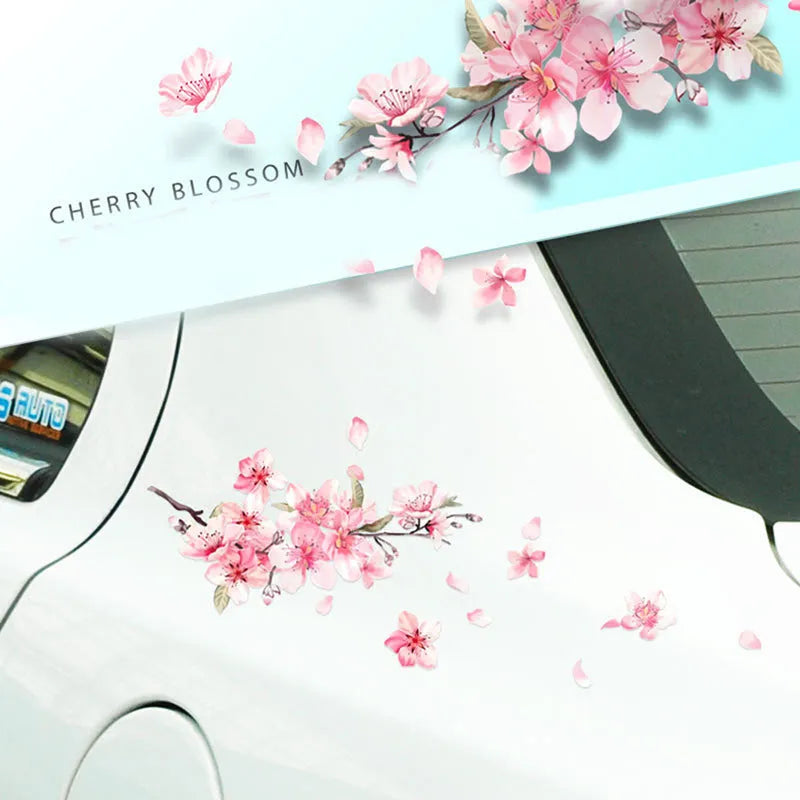 Cherry blossom flower pattern car sticker in PVC vinyl material for vehicle decoration