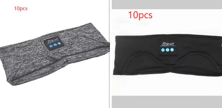 Bluetooth Music Headband with Sleep Scarf in black and gray