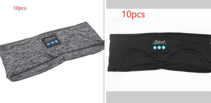 Bluetooth Music Headband with Sleep Scarf in black and gray