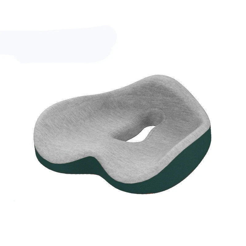 Ergonomic memory foam seat cushion in various colors for office and car use