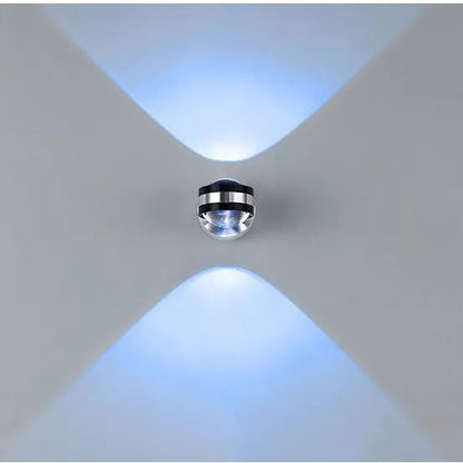 Modern crystal wall lamp for bedroom and living room, available in 3W or 6W with warm white blue yellow purple light options