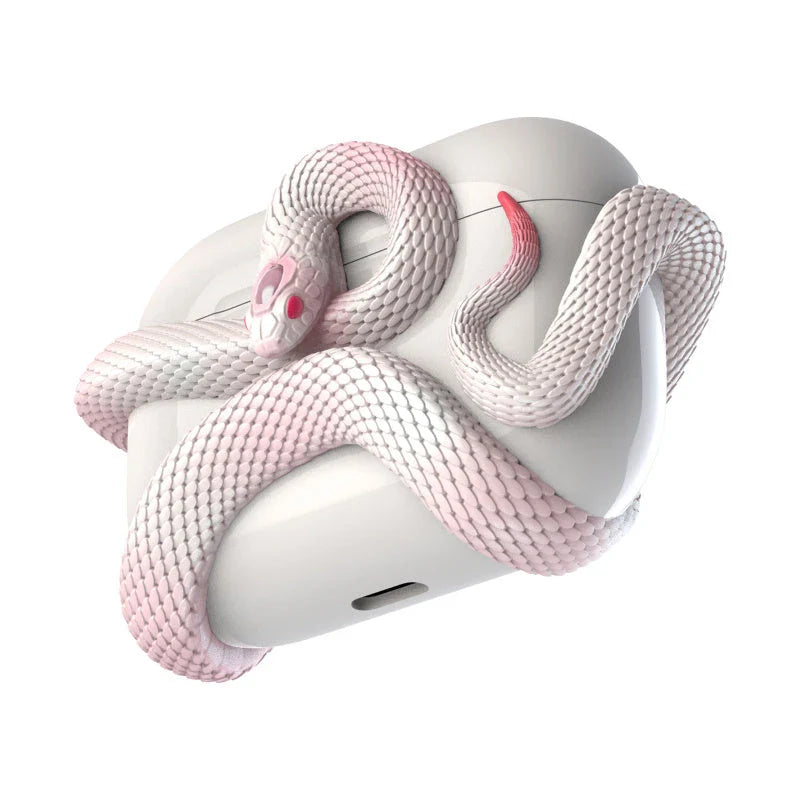 Creepy snake-themed silicone case for AirPods Pro with detailed design for Halloween and everyday style
