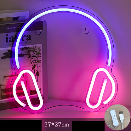 LED pendant light with 45cm acrylic backboard showing uppercase and lowercase lettering options