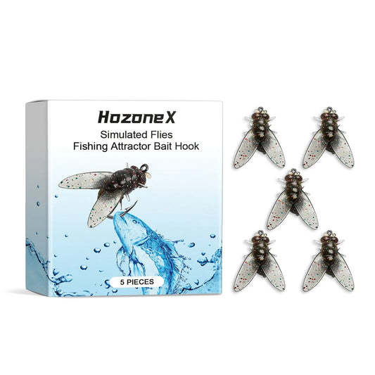 Five 1.5cm biomimetic insect fishing lures made from TPR and soft silicone materials
