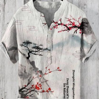 Men's 3D digital animal print short sleeve T-shirt on a hanger, available in multiple colours and sizes up to 5XL.