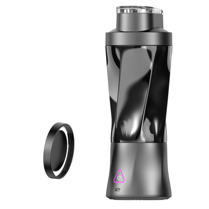 Black portable electric juicer cup with stainless steel 601-800ml liner and 201-500W motor for blending