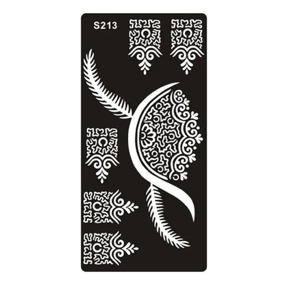 Geometric hollow design temporary tattoo sticker in Southeast Asian style on water transfer paper