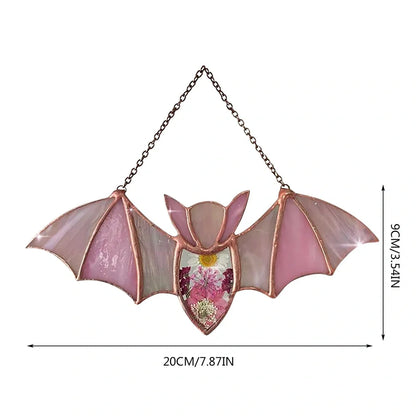Colourful acrylic bat pendant, 15cm wide, for Halloween haunted house home decorations