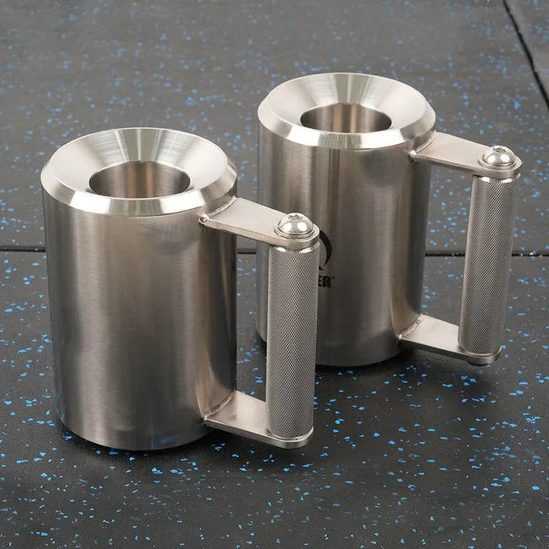 Silver stainless steel 8kg dumbbell cup cast iron overload weight for barbells