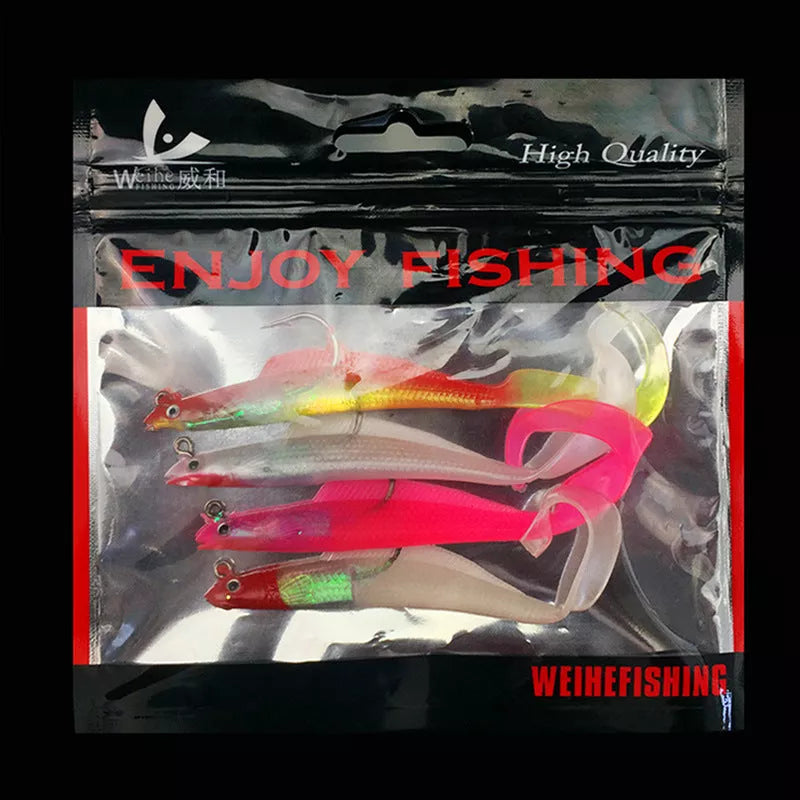 Creative Simulation Long Lead Soft Fishing Lure in various colors for realistic bait imitation