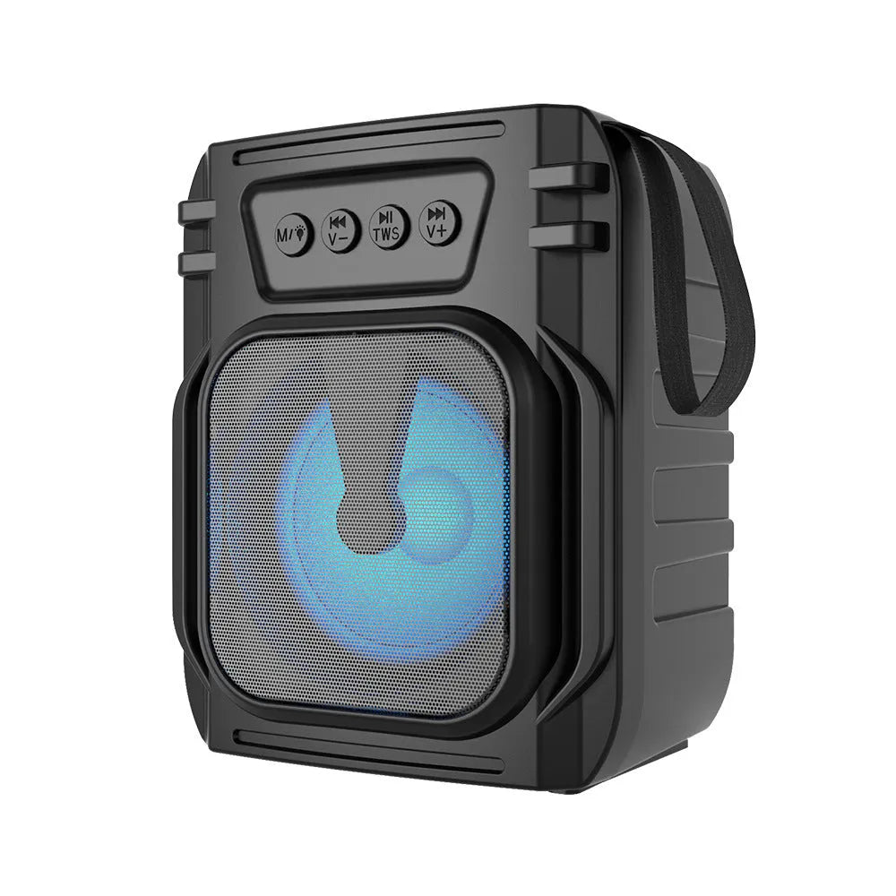 Portable Bluetooth speaker in 3107 colour with 110×87×137mm dimensions and USB charging cable