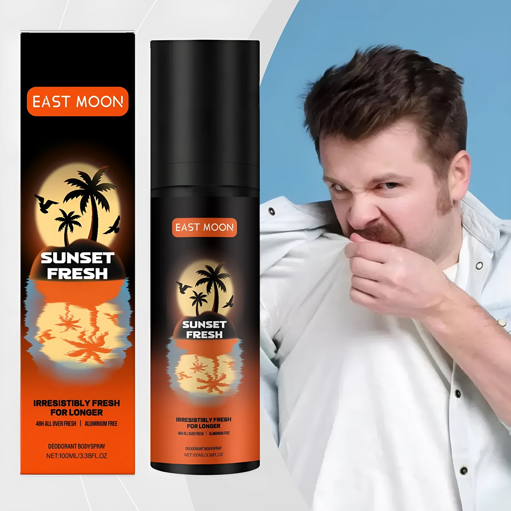 100ml bottle of men's fruit fragrance care spray with spray nozzle
