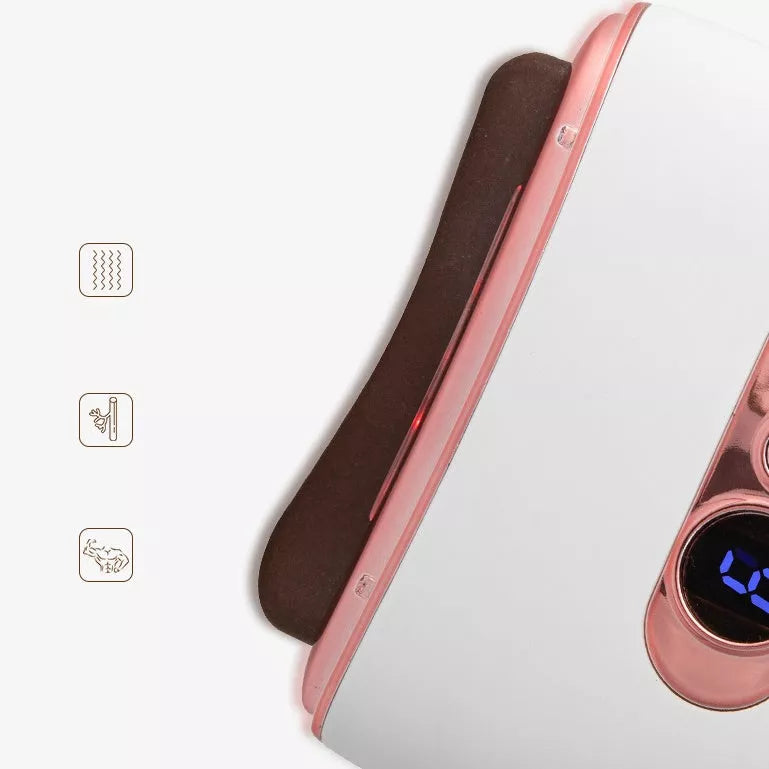 Smart Meridian Brush Face Shaving Beauty Massager in ivory white, pink, or dark green with constant temperature heat