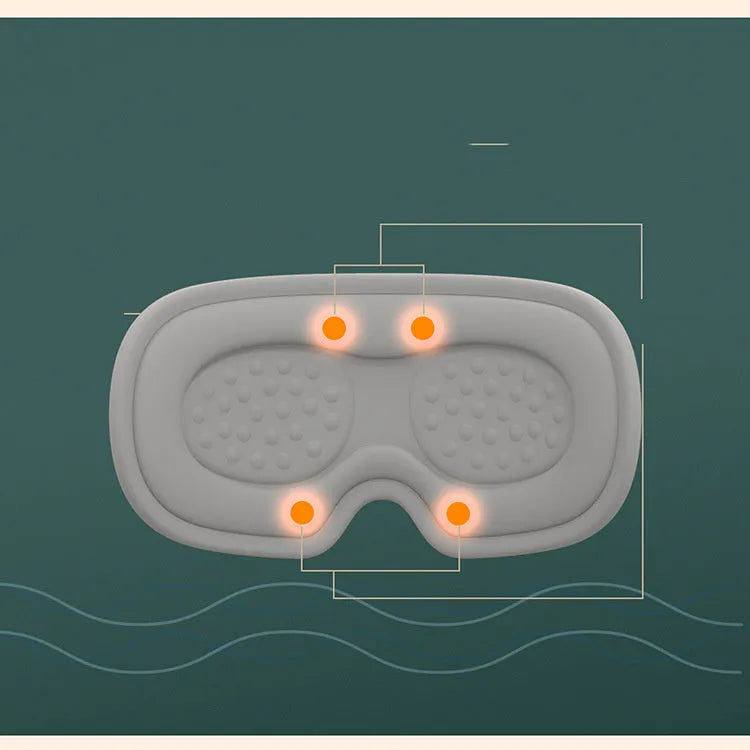 Portable eye SPA mask in pink or green with steam heating and vibration modes for relaxation