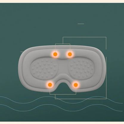 Portable eye SPA mask in pink or green with steam heating and vibration modes for relaxation